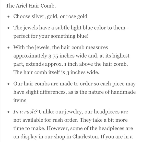 Bridal hair comb - Picture 5 of 5